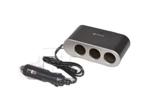 Прикуриватель-разветвитель 3-и гнезда 5А+USB 1А, с выключателем нагрузки, шнур L=600мм., 12В, артикул ASP-3S-15