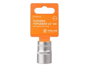 Головка ударная торцевая 1/2"DR шестигранная 17мм, L=38мм. AT-IS12-10 "AIRLINE"