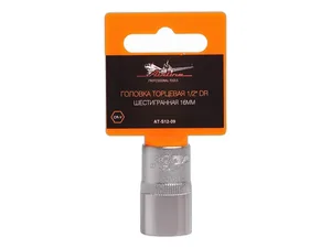 Головка торцевая 16мм., 1/2" 6-гранная DR, пласт. подвес, артикул AT-S12-09