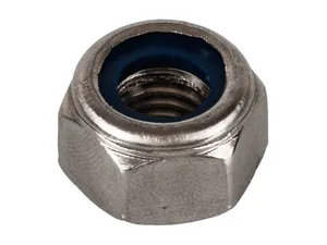 Гайка М10х1,25мм., с нейлоновым кольцом, высокая, ключ 17, h=11,5мм., кл.пр.6., уп.20шт. DIN982-10125 (19643)