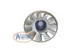 Муфта вязкостная КАМАЗ дв.Cummins 6ISBe 210, 245, 285, 300, Евро 4, 5, S732B серии, в сб. с крыльчаткой в ободе d=650мм., 11-ть лопастей, муфта d=220мм., электронное управление приводом (0 2000 5338), артикул HTKS020005338