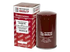Фильтр очистки масла КАМАЗ, ПАЗ, КАВЗ, НЕФАЗ дв.Cummis EQB 210 20, B 215-20, тонкой очистки,D=93мм., H=170мм., G1-16UN-2B, "Профессионал" (ФМ 305.68, 3903264, 3890708, W950/18, 5105, 9.2.43, ВT339, ELF7349, GB-1255, H19W08, KF6349, LF3349, LF3806, LFP558615, OC320, OG108, 172562, P550722, P551018, SM849, W95016, 95018, ЕКО-02.30, ФМ 053.1012005, 44.3.007, ФОМ44.3.007), артикул KF6349 PR