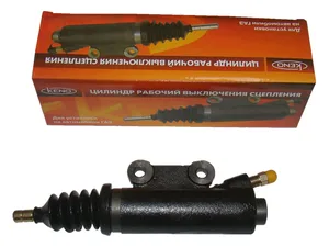 Цилиндр сцепления рабочий Волга, ГАЗель, Соболь дв.ЗМЗ 4026, 4025, 406, 405, со штоком, длинный толкатель (31029-1602510, 3302-1602510, 31514-1602510), артикул KNG-1602510-61