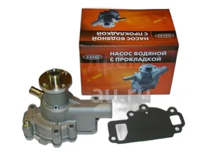 Насос водяной ГАЗель, УАЗ дв.УМЗ 420, 421, 4213, 4215, 4218, 100л.с. под гидромуфту, в сб. с прокладкой, штуцера d=20мм. (421.1307010-40)