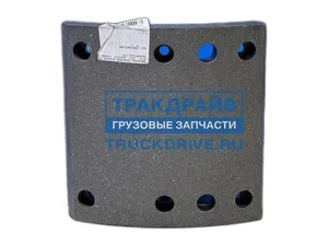 Накладка тормозная КАМАЗ Компас 12, мост JAC N120, задний, сверлённая, с заклёпками, ширина 157мм., к-т 8шт. (350236G105), артикул RU3502.36G-105