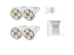 Автолампа диод T10(W5W) 12V 4 SMD диодов без цоколя 1-контактная белая, габариты, номер min10 (S08201119) Skyway — ракурс 1