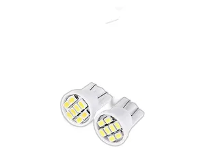 Автолампа диод T10(W5W) 12V 8 SMD диодов без цоколя 1-контактная белая, габариты, номер min 2 (S08201130) Skyway — ракурс 1