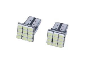 Автолампа диод T10(W5W) 12V 12 SMD диодов без цоколя 1-контактная белая, к-т из 2 шт., габариты, номер (S08201108)