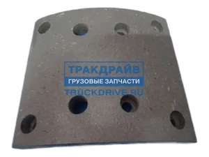 Накладка тормозная SITRAK, HOWO T5G, мост VGD95, 8отв. , передняя, к-т 8шт., сверлёная, расточенная с заклёпками, 410х160мм. (АМ-69-111) АВТОМАГНАТ — ракурс 2