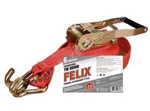 Ремень крепления груза с храповиком 12 м, 2,5т FELIX, артикул 0-4606532008642