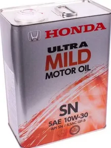 Масло Honda Ultra Mild 10W-30 SN 4л, артикул 08219-99974