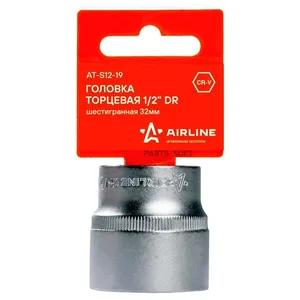 Головка торцевая 1/2" DR шестигранная 32 мм AT-S12-19, артикул 0-AT-S12-19