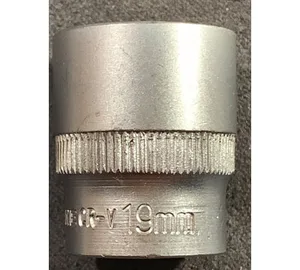 Головка торцевая 3/8" DR шестигранная 19 мм AT-S38-12, артикул 0-AT-S38-12