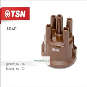 Крышка распределителя ГАЗ 24, 31029, 3110, УАЗ 2705, 3102, корич. ЭКР331/1.8.331 "Цитрон" (TSN) — ракурс 1