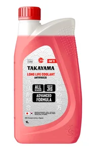 Охлаждающая жидкость Антифриз TAKAYAMA Long Life Coolant -40°C красный 1л, артикул 101989