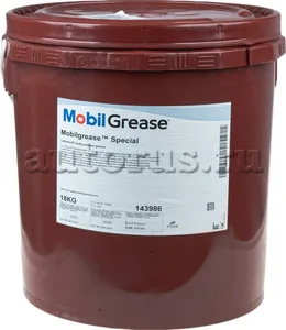 Смазка пластичная Mobil Grease Special литиевая многоцелевая 18 кг, артикул 143986