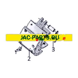Колодка тормозная КАМАЗ Компас 12, мост JAC N120, задняя, верхняя (3502.36G-090), артикул 163502.36G-090