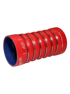 Патрубок интеркулера КАМАЗ, (D=100 mm, L=210 mm, 6 колец), (MVQ). 53205-1170248-10 "ROSTECO", артикул 21426