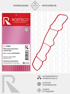 Прокладка коллектора впускного CHRYSLER, MERCEDES, NISSAN, MVQ. A6510910060 "ROSTECO"