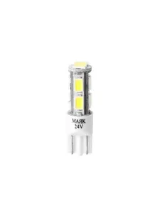 Автолампа W5W, 24V светодиод T10 W2.1x9.5d CONE WHITE. 24T10-W "МАЯК"