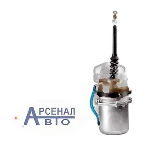 Камера тормозная ТИП24/20, КАМАЗ, НЕФАЗ автобус, с энергоаккумулятором, перепускным клапаном, с пыльником, глубокая диафрагма, шток L=265мм., шпилька М16х1,5мм., штуцер М16х1,5мм., ход штока 75мм., вилка под палец d=14мм. (661-3519200-50, 661.3519200-50), КОНВЕЕРНЫЙ ОРИГИНАЛ, артикул 25-3519500-50 Р
