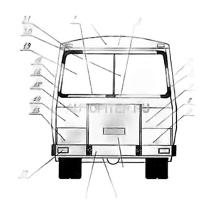 Панель задка ПАЗ-3205 угловая правая, артикул 3205-5601190