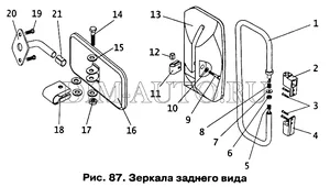 Кронштейн держателя зеркала ПАЗ-3205 ПАЗ, артикул 3205-8201142-10