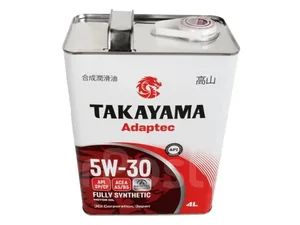 Масло моторное TAKAYAMA Adaptec 5W-30 SP/CF, A5/B5 синтетика 4 л, артикул 322128