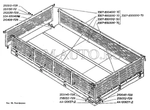 Основание платформы ГАЗ-3307, 3309, Газон Next, артикул 3307-8501012-10
