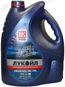 Масло моторное Лукойл Авангард Экстра 15W-40 CH-4/CG-4/SJ п/синтетика 5 л, артикул 3646537