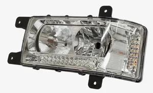 Фара КАМАЗ 6520, 6511, 4308, левая, LED, с ДХО, нов.обр., под лампу Н7, Н1, блок фара в сб., 24В, артикул 441.3775