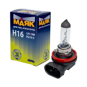 Автолампа H16, 12V 19W, цоколь PGJ19-3. 52116 "МАЯК"