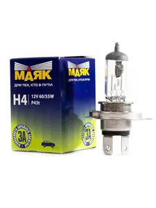 Автолампа H4, 12V 60/55W, цоколь P43t. 52420 "МАЯК"