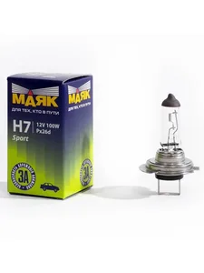 Автолампа H7, 12V 100W, цоколь PX26d. 52750 "МАЯК"