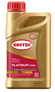 Масло моторное Sintec Platinum 7000 5W-40 SN/CF, A3/B4 синтетика 1 л, артикул 600138