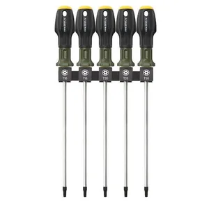 Набор отверток TORX с отверстием 5 шт. (T10,T15,T20,T25,T30) длиной 250 мм, артикул 726105