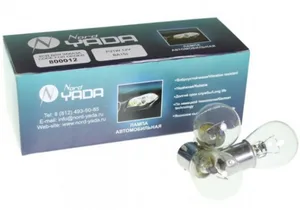Автолампа P21W, 12V 21W, цоколь ВА15s, (одноконт., поворот/стоп). 800012 "Nord YADA"