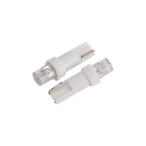 Автолампа W1,2W, 12V, W2,0х4,6d, (светодиод T5-01 1LED) конус белый 0.18W 4lm. 900277 "Nord YADA"