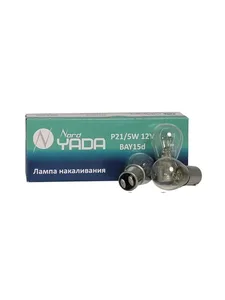Автолампа P21/5W, 12V 21/5W, цоколь BAY15d, (двухконт., габариты+стоп). 901404 "Nord YADA"