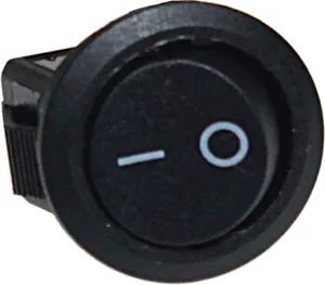 Клавиша 250V 3А круглая Micro черная (2конт.) ON-OFF. 905482 "Nord YADA"