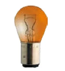 Лампа двухконтактная габарит, поворот, стоп-сигнал 12Vх21/5W (P21/5W) оранж, артикул 92205 Y Amber