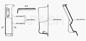 Обивка боковины верхняя правая А3ВR23 5402468, артикул А3ВR23-5402468