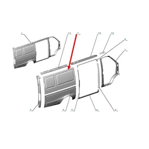 Панель боковины задняя нижняя правая, артикул А60R42-5401360