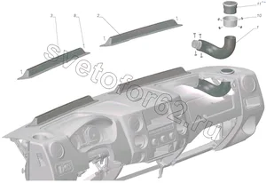 Накладка дефростера правая, артикул А63R42-8102088