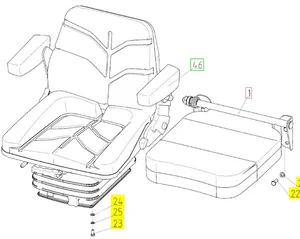 Подушка сиденья А64R52 6823010 10 Рисунок Кросс, артикул А64R52-6823010-10*0013