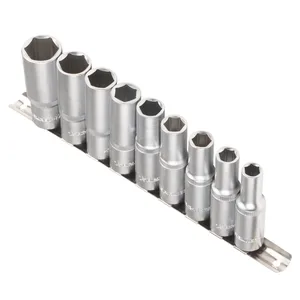 Набор головок торцевых 1/2" DR шестигранных 9пр. глубоких (10-22мм). AT-9-35 "AIRLINE"
