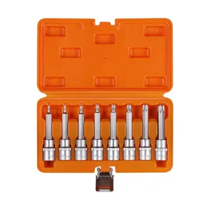 Набор головок 1/2" DR со вставками TORX T20-T60 длиной 100мм 8 предметов в кейсе. AT-BS-32 "AIRLINE" — ракурс 1