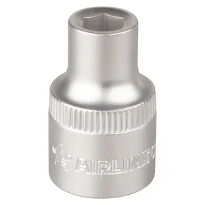 Головка торцевая 1/2"DR шестигранная 8мм, L=38мм пласт.подвес. AT-S12-01 "AIRLINE"
