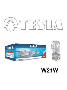 Лампа двухконтактная поворот, стоп-сигнал 12Vх21W стекл. цоколь W21W (Т20), артикул B62201
