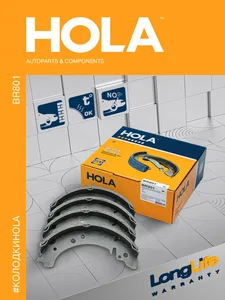 Колодки задние ВАЗ 2101-07, 2121, 2123 (Шеви-Нива). BR801 "HOLA" — ракурс 1